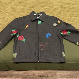 Patchwork Trucker Style Jacket